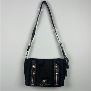 L.A.M.B. Black Nylon crossbody adjustable messenger bag